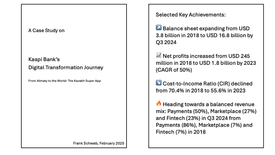 Kaspi Bank’s Digital Banking Journey, Case Study, Frank Schwab, Feb 2025